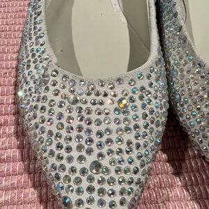 Chic Sparkly Silver Embellished Sandals